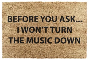 Covoraș de intrare din fibre de nucă de cocos 40x60 cm Loud Music – Artsy Doormats