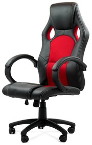 Scaun gaming rosu din piele ecologica si mesh respirabil OFF 309