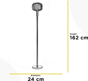 Lampadar ONLI DOROTY 1xE27/22W/230V albastru/auriu