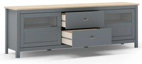 Comodă TV verde prăfuit din lemn de pin 180x59x40 cm Misti – Marckeric