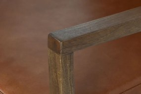 Fotoliu maro, din piele naturala, Adelise