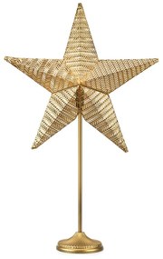 Decorațiune luminoasă aurie ø 48 cm cu model de Crăciun Rustic – Markslöjd