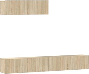 vidaXL Set dulap TV, 3 piese, stejar sonoma, lemn prelucrat