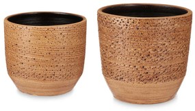 Ghivece de flori din ceramica DOTS&amp;LINES, 2 buc: Ø 20 cm și Ø 25 cm