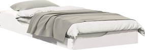 vidaXL Cadru de pat Alb 90 x 210 cm Lemn de pin masiv