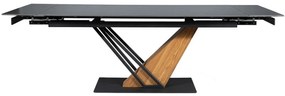 Masa extensibila Genesis negru/frasin L180-240 cm