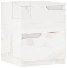 HOMCOM Nattduksbord, masă de sufragerie cu sertare, plac de pal, elegant, Alb | Aosom Romania
