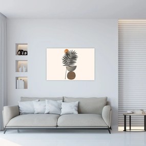 Tablou - Abstracție cu frunze de palmier (90x60 cm)