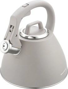 Fierbător fluierător Klausberg KB 7953, 2.5 l, Oțel inoxidabil, Mâner termoizolant, Inducție, Bej