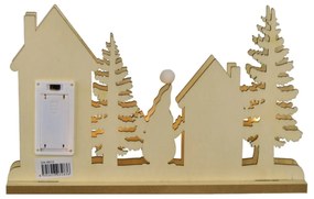 Decorațiuni luminoase de Crăciun Case, 28 x 17,5 x5 cm, LED