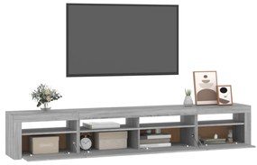 Comoda TV cu lumini LED, gri sonoma, 240x35x40cm 1, sonoma gri, 240 x 35 x 40 cm