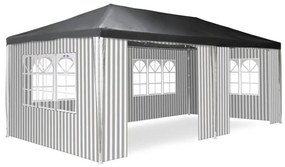 Cort de petrecere în grădină - 3 x 6 m, antracit + 6 laturi