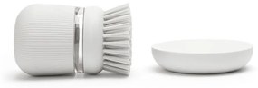 Dozator detergent de vase cu perie Brabantia Sinkside 1003318, 100 ml, Peri din poliester, Suport, Gri deschis