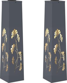 vidaXL Lumină LED Solară pentru Alei 2 pcs Antracit