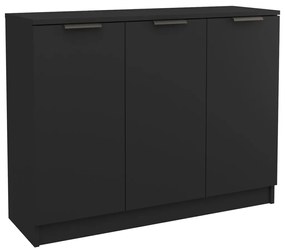 811188 vidaXL Servantă, negru, 90,5x30x70 cm, lemn prelucrat