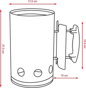 Aprinzător tip coș pentru cărbuni VANDER