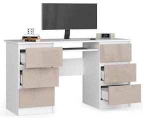 Masă PC Behati (Alb + cappuccino lucios). 1069905