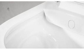 Set vas WC rimless suspendat, cu capac electronic, functie de bideu, Villeroy&amp;Boch ViClean, DirectFlush, CeramicPlus, V0E100R1