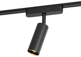 Spot modern negru pentru sistem de șine monofazat 4.5W 3000K - Magnetic Samson