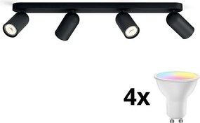 Philips - Spot LED RGBW reglabil 4xGU10/4,9W/230V 2700-6500K negru