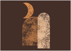 Tablou pe sticlă - Arce portocalii N⁰2 (70x50 cm)