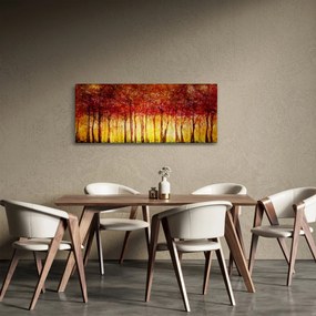 Tablou - Pictura pădurii cu frunziș (120x50 cm)