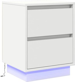 vidaXL Dulap de noapte cu sertar Alb 39 x 34,5 x 50 cm Lemn compozit