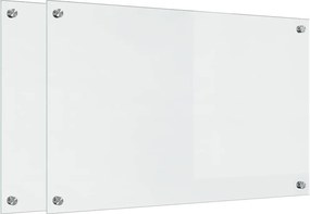 vidaXL Panou de bucătărie 2 pcs Transparent 80 x 50 cm