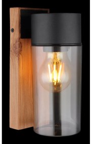Aplica pentru exterior design industrial IP44 Etsi maro, negru