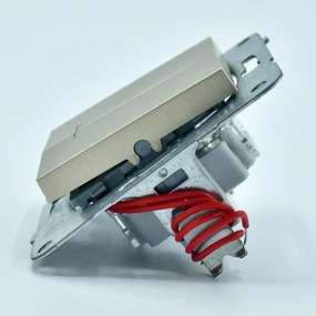Intrerupator dublu cu led, 10A, IP20, Bronz, Panasonic Arkedia Slim / Karre Plus