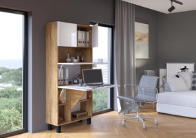 Masă PC Home (alb lucios + Stejar burgund). 1124936