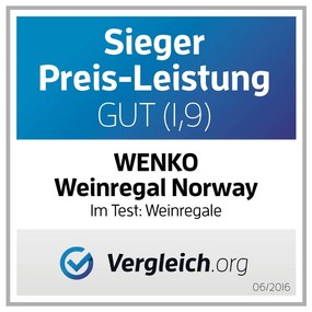 Suport din lemn de nuc pentru 12 sticle Wenko Norway