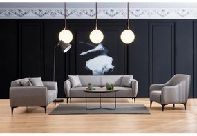 Canapea trei locuri Belasemma (gri + negru). 1106670