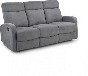 Canapea pliabila OSLO 3S, gri inchis, stofa, 180x95/158x100 cm