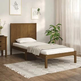 3105718 vidaXL Cadru de pat, maro miere, 90x200 cm, lemn masiv de pin