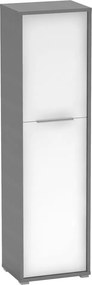 Dulap RIOMA NEW TYP 08, gri grafit/alb, DTD laminat, cu 2 usi, 50x38x1