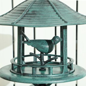 Outsunny Bain d'oiseaux Adăpător pentru Păsări ghiveci 3 în 1 Ø 50 x 113 cm polipropilenă verde-grizonat | Aosom Romania
