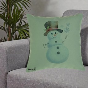 Perna Decorativa Om de Zapada cu Joben si Vasc, 40x40 cm, Verde, Husa Detasabila, Perna Inclusa, BEKZ®