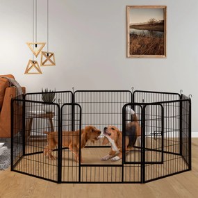 Juskys Pix metalic pentru catelusi -160x160x80cm