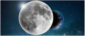 Tablou - Pământul în eclipsa de lună (120x50 cm)