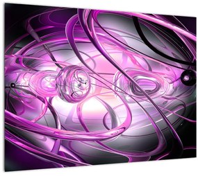 Tabloul cu abstracție frumoasă în violet (70x50 cm)
