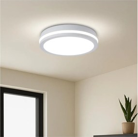 Brilagi - Corp de iluminat LED de exterior cu senzor BENE, 24W, 230V, Ø 26 cm, alb, IP54