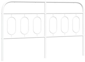 377200 vidaXL Tăblie de pat metalică, alb, 150 cm