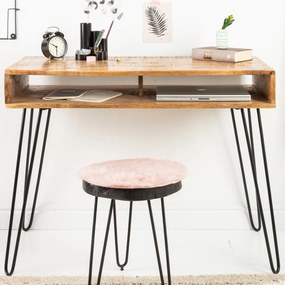 Birou design industrial vintage Scorpion 100cm, mango natur