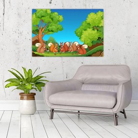 Tablou - Veverițe vesele (90x60 cm)