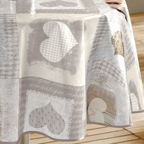 Față de masă lavabilă din PVC ø 160 cm Cosy Coeur – douceur d'intérieur