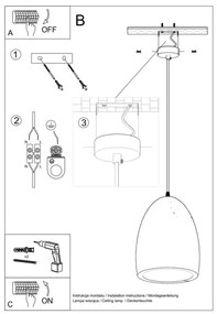 Lustră pe lanț BUKANO 1xE27/60W/230V