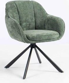 HR2055 BAZĂ STEA Scaun Verde Salvie Grid Premium cu Bază Neagră