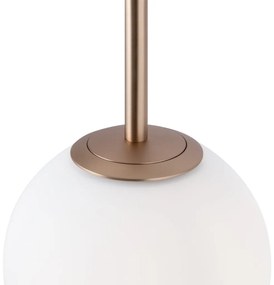 Lustra cu 5 pendule design modern Basic form auriu/ alb