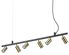 Lustra modera cu spoturi directionabile DYNAMITE SP6 OTTONE